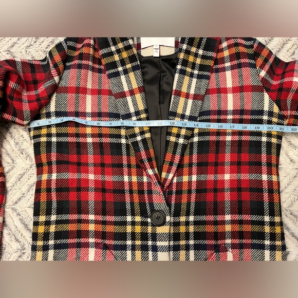 DEREK LAM 10 CROSBY Plaid Cocoon Coat - Picture 16 of 17